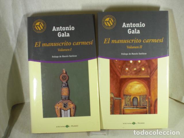 Libros: EL MANUSCRITO CARMESI DOS TOMOS - ANTONIO GALA - Foto 1