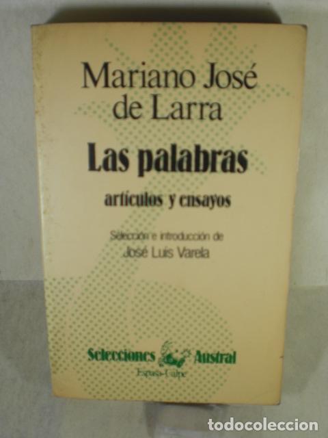 Libros: LAS PALABRAS - MARIANO JOSE DE LARRA - Foto 1