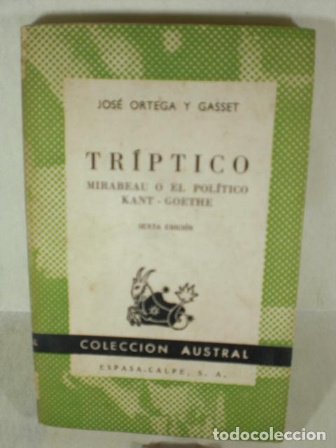 Libros: TRIPTICO - ORTEGA Y GASSET - Foto 1