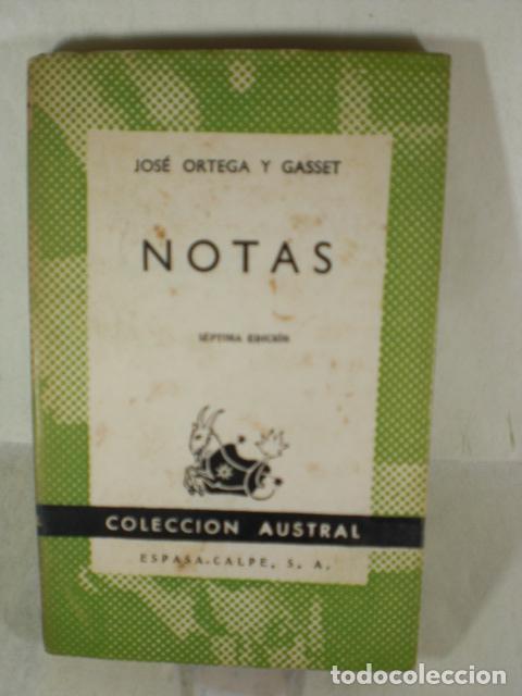 Libros: NOTAS - ORTEGA Y GASSET - Foto 1