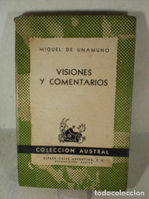 Libros: VISIONES Y COMENTARIOS - MIGUEL DE UNAMUNO - Foto 1