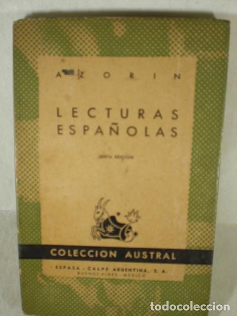 Libros: LECTURAS ESPA&Ntilde;OLAS - AZORIN - Foto 1