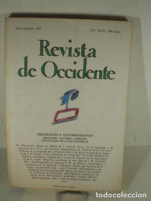 Libros: REVISTA DE OCCIDENTE N&ordm;74-75 - VARIOS - Foto 1