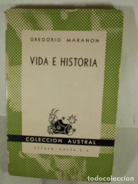 Libros: VIDA E HISTORIA - GREGORIO MARA&Ntilde;ON - Foto 1