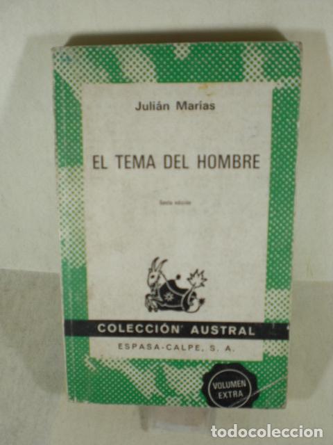 Libros: EL TEMA DEL HOMBRE - JULIAN MARIAS - Foto 1