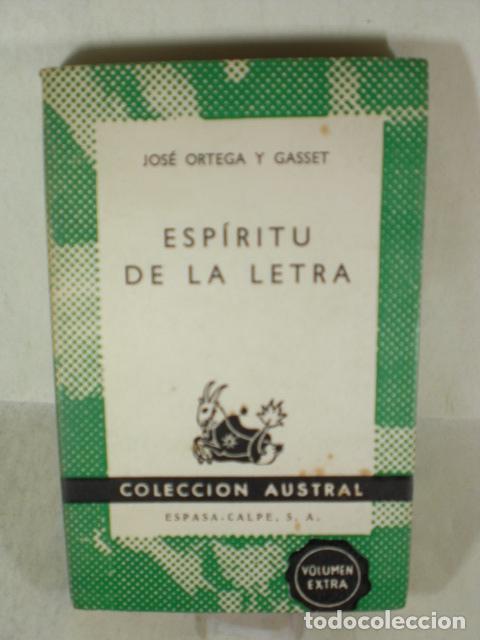 Libros: ESPIRITU DE LA LETRA - ORTEGA Y GASSET - Foto 1