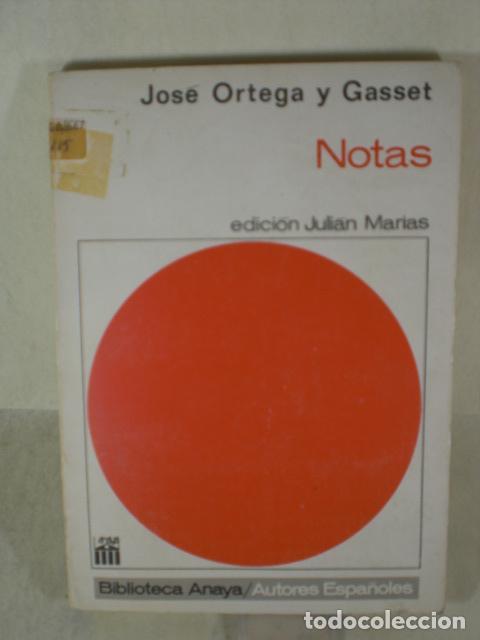Libros: NOTAS - ORTEGA Y GASSET - Foto 1