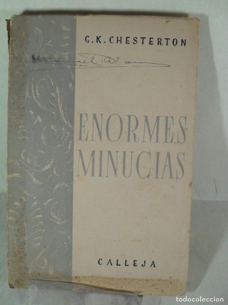 Libros: ENORMES MINUCIAS - GILBERT KEITH CHESTERTON - Foto 1