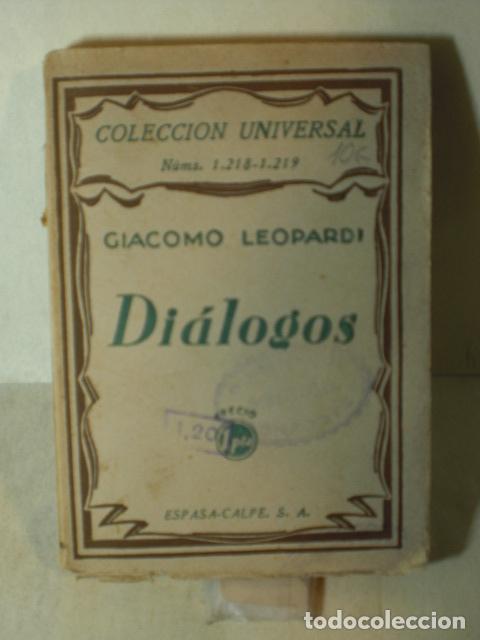 Libros: DIALOGOS - GIACOMO LEOPADI - Foto 1