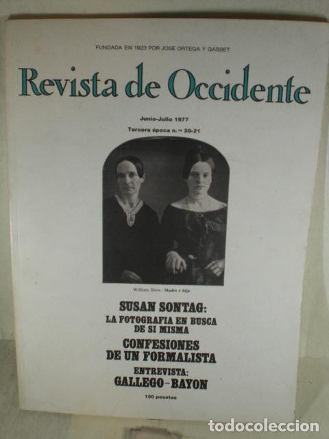 Libros: REVISTA DE OCCIDENTE TERCERA EPOCA 20-21 - VARIOS - Foto 1