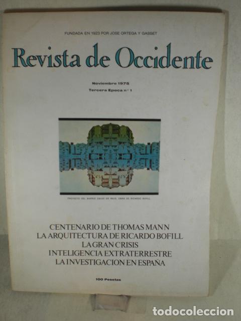 Libros: REVISTA DE OCCIDENTE TERCERA EPOCA 1 - VARIOS - Foto 1