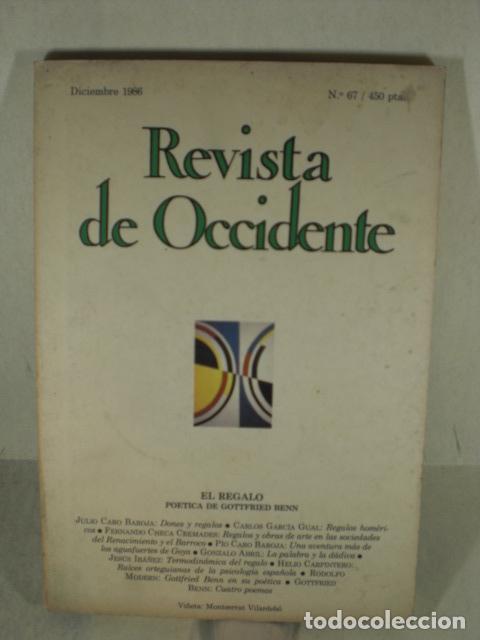 Libros: REVISTA DE OCCIDENTE N&ordm;67 - VARIOS - Foto 1