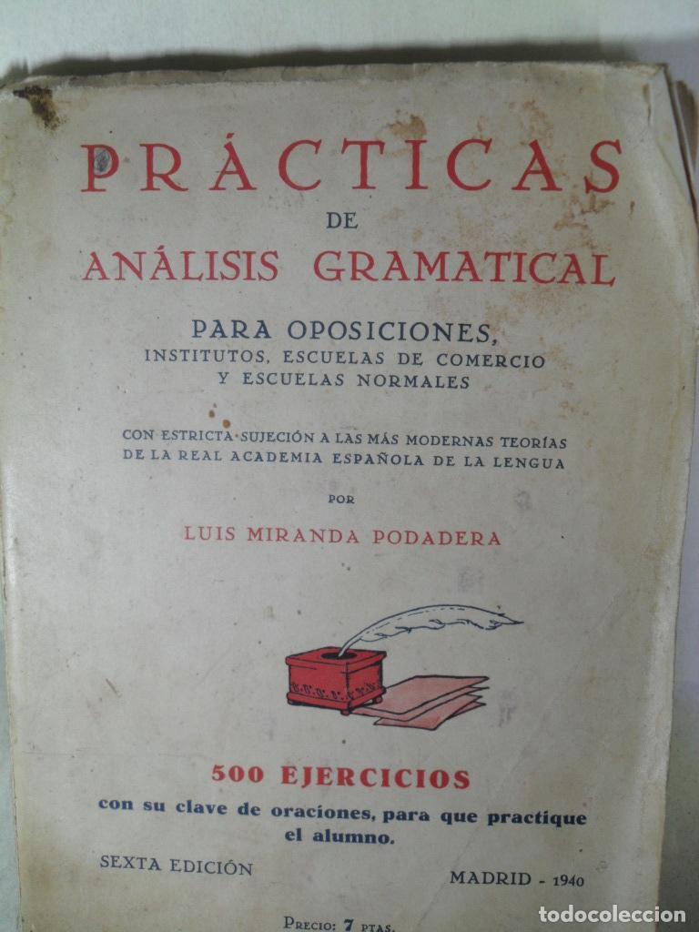 Libros: PRACTICAS DE ANALISIS GRAMATICAL - LUIS MIRANDA PODADERA - Foto 1