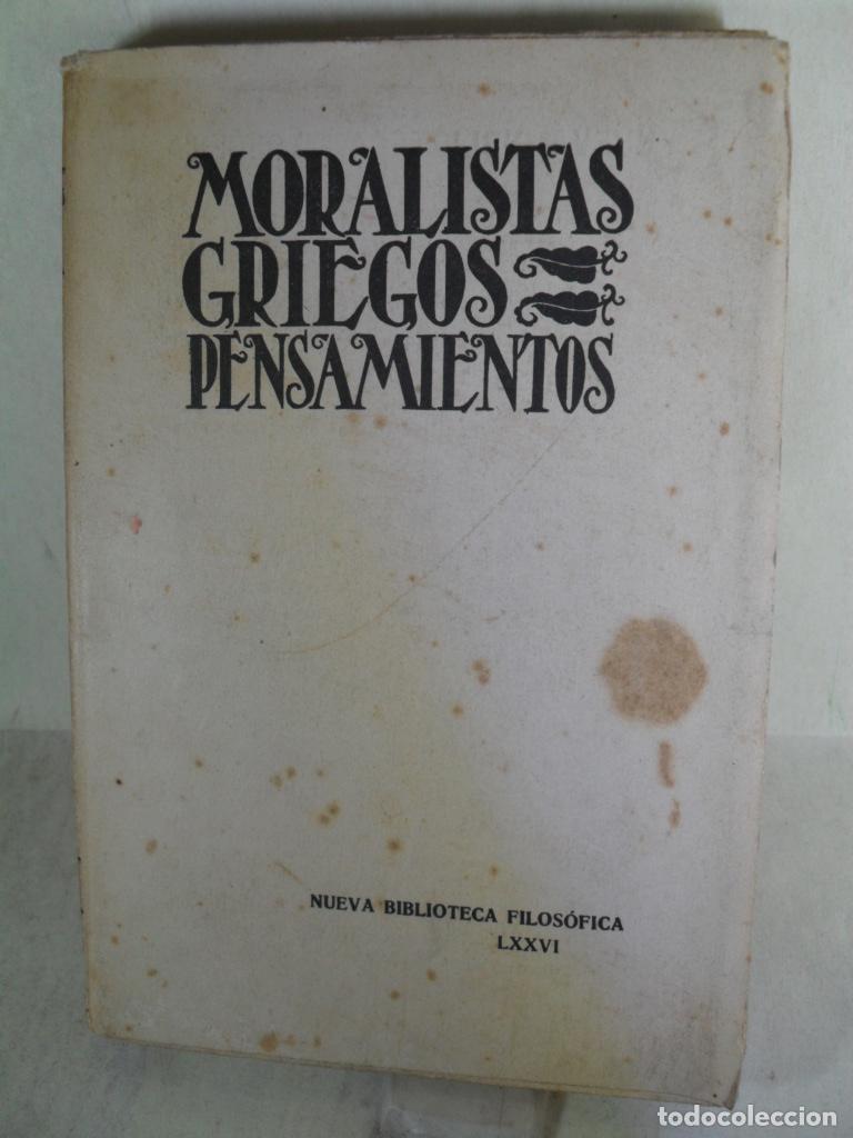 Libros: PENSAMIENTOS - MORALISTAS GRIEGOS - Foto 1