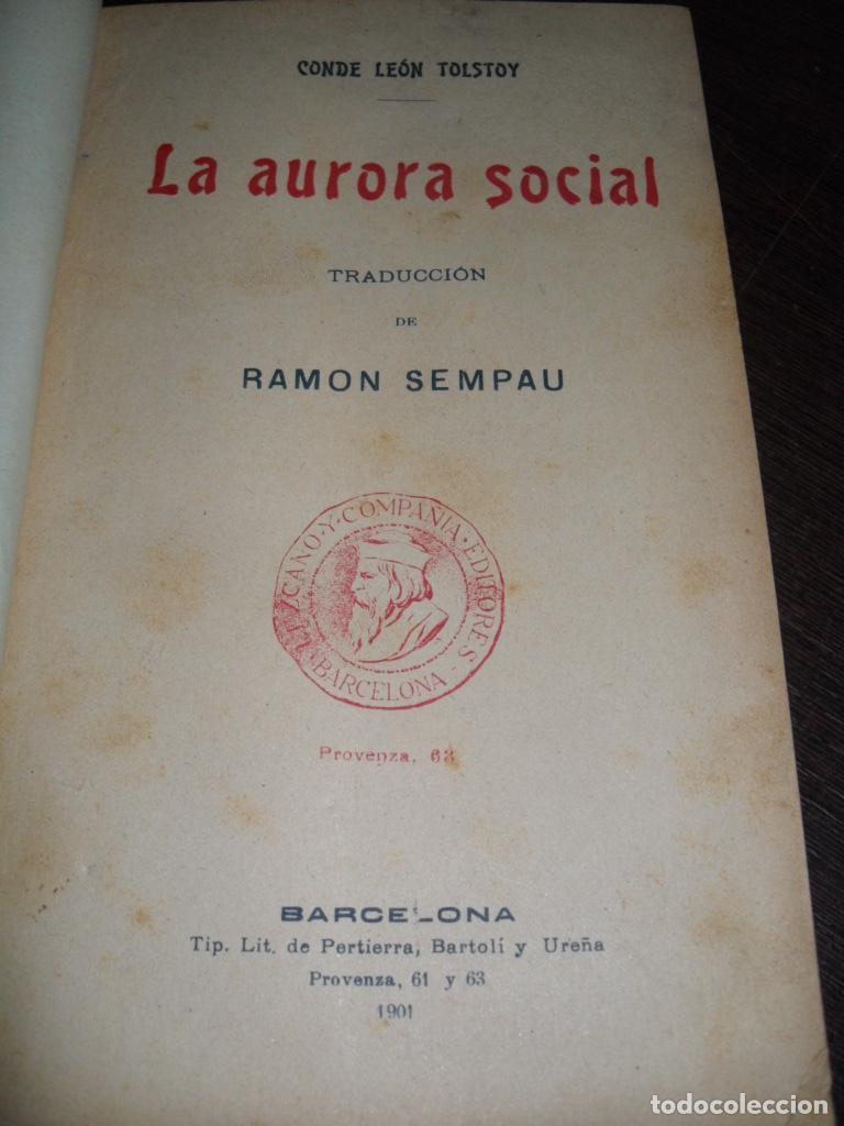 Libros: LA AURORA SOCIAL - LEON TOLSTOI - Foto 1