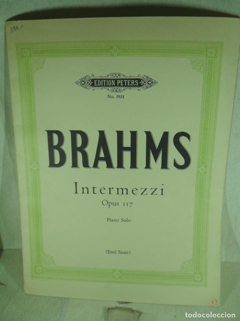 Libros: INTERMEZZI OPUS 117 PARTITURA - BRAHMS - Foto 1