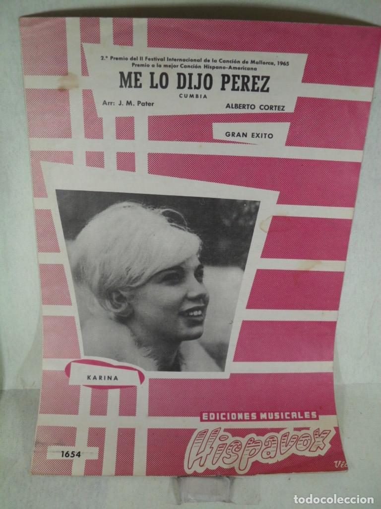 Livros em segunda m&atilde;o: ME LO DIJO PEREZ KARINA PARTITURA - ALBERTO CORTEZ