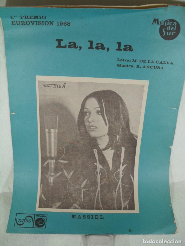 Libros: LA , LA , LA EUROVISION 1968 1&ordm; MASSIEL PARTITURA - DE LA CALVA - ARCUSA