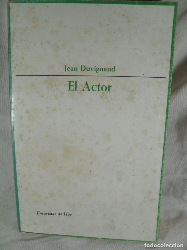 Libros: EL ACTOR - JEAN DUVIGNAUD - Foto 1