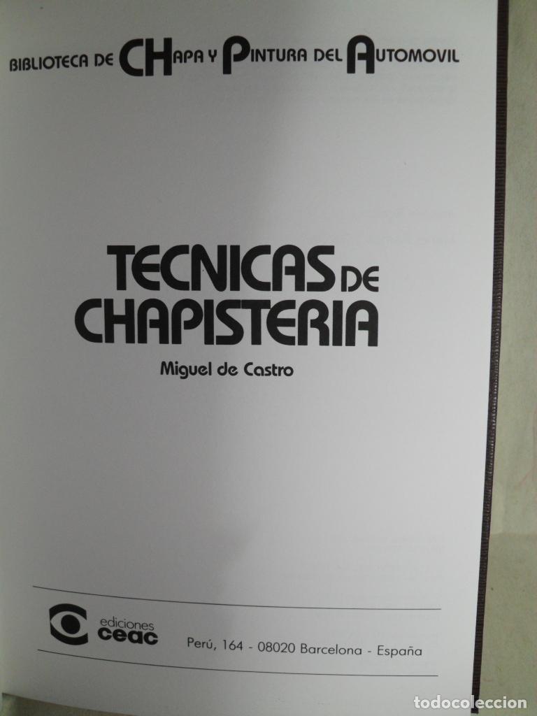 Libros: TECNICAS DE CHAPISTERIA - MIGUEL DE CASTRO - Foto 1