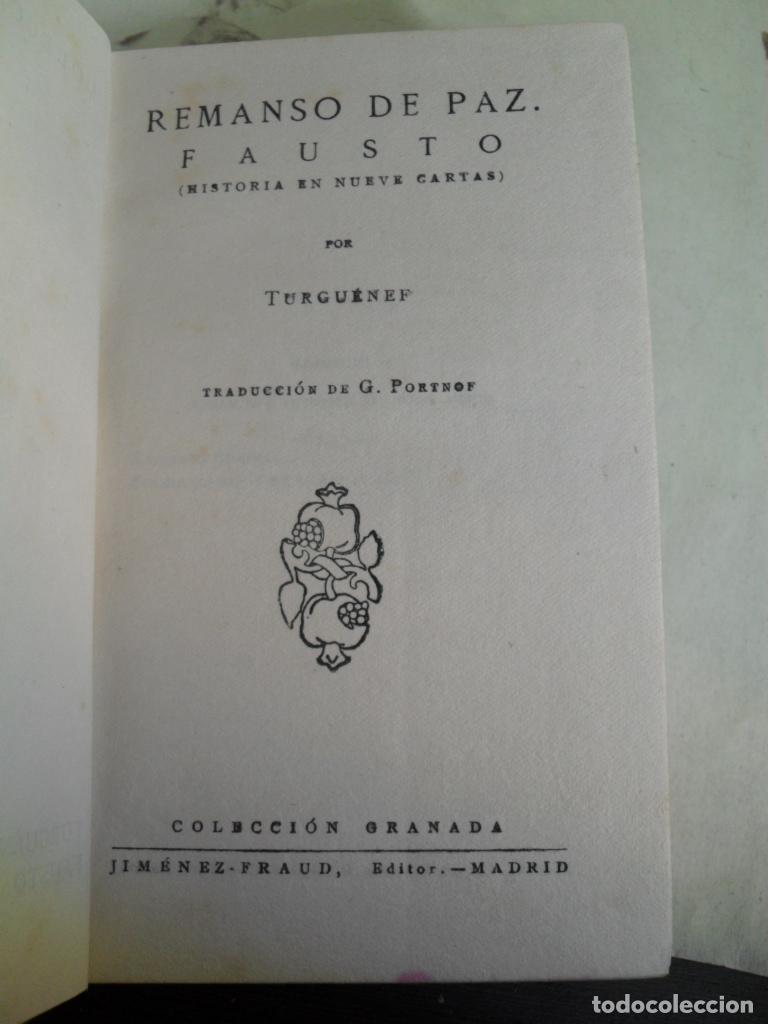 Libros: REMANSO DE PAZ - IVAN TURGUENEF - Foto 1