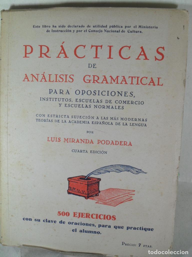 Libros: PRACTICAS DE ANALISIS GRAMATICAL - LUIS MIRANDA PODADERA - Foto 1