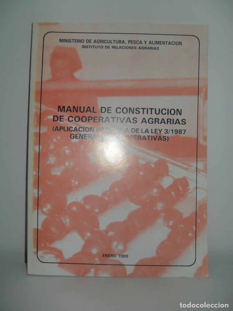 Libros: MANUAL DE CONSTITUCION DE COOPERATIVAS AGRARIAS - VARIOS - Foto 1