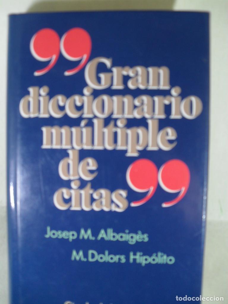 Libros: GRAN DICCIONARIO MULTIPLE DE CITAS - ALBAIGES - HIPOLITO - Foto 1