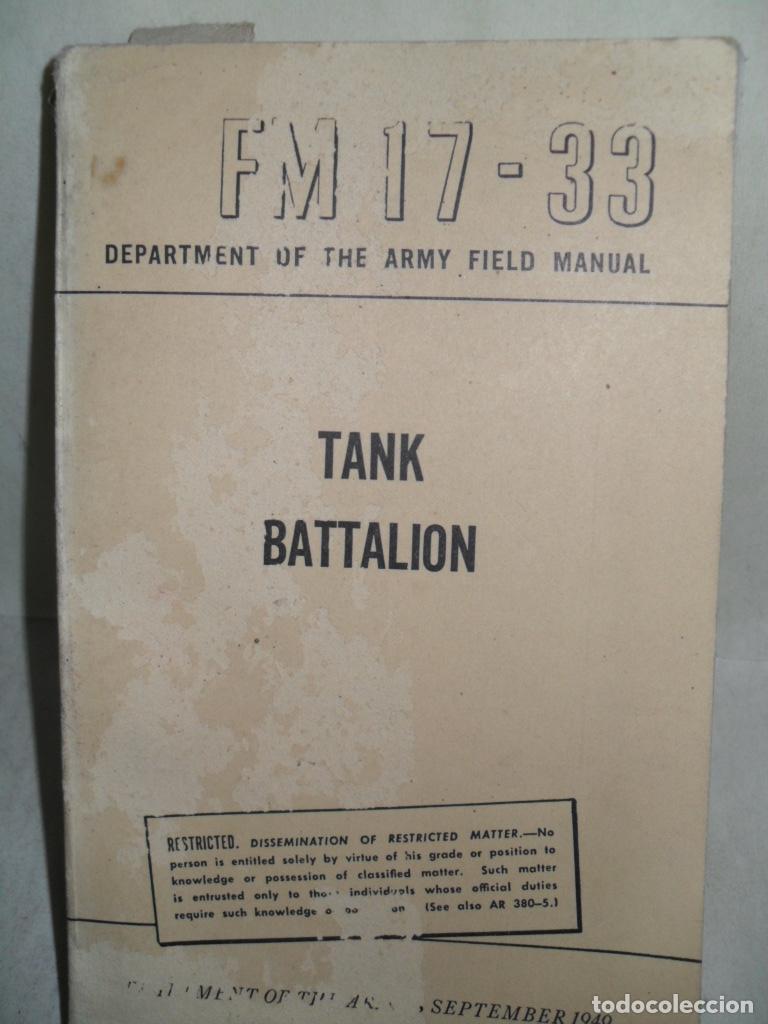 Libros: FM 17-33 TANK BATTALION - VARIOS - Foto 1