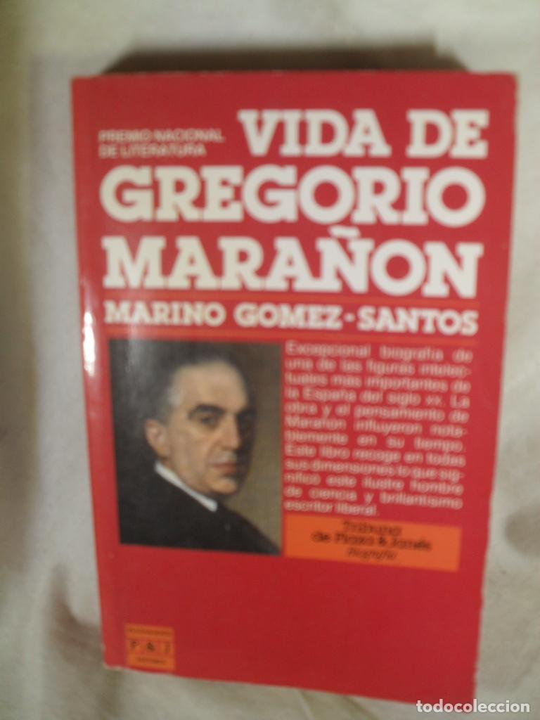 Libros: VIDA DE GREGORIO MARA&Ntilde;ON - MARINO GOMEZ SANTOS - Foto 1