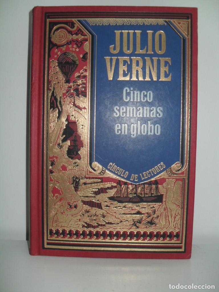 Libros: CINCO SEMAS EN GLOBO - JULIO VERNE - Foto 1
