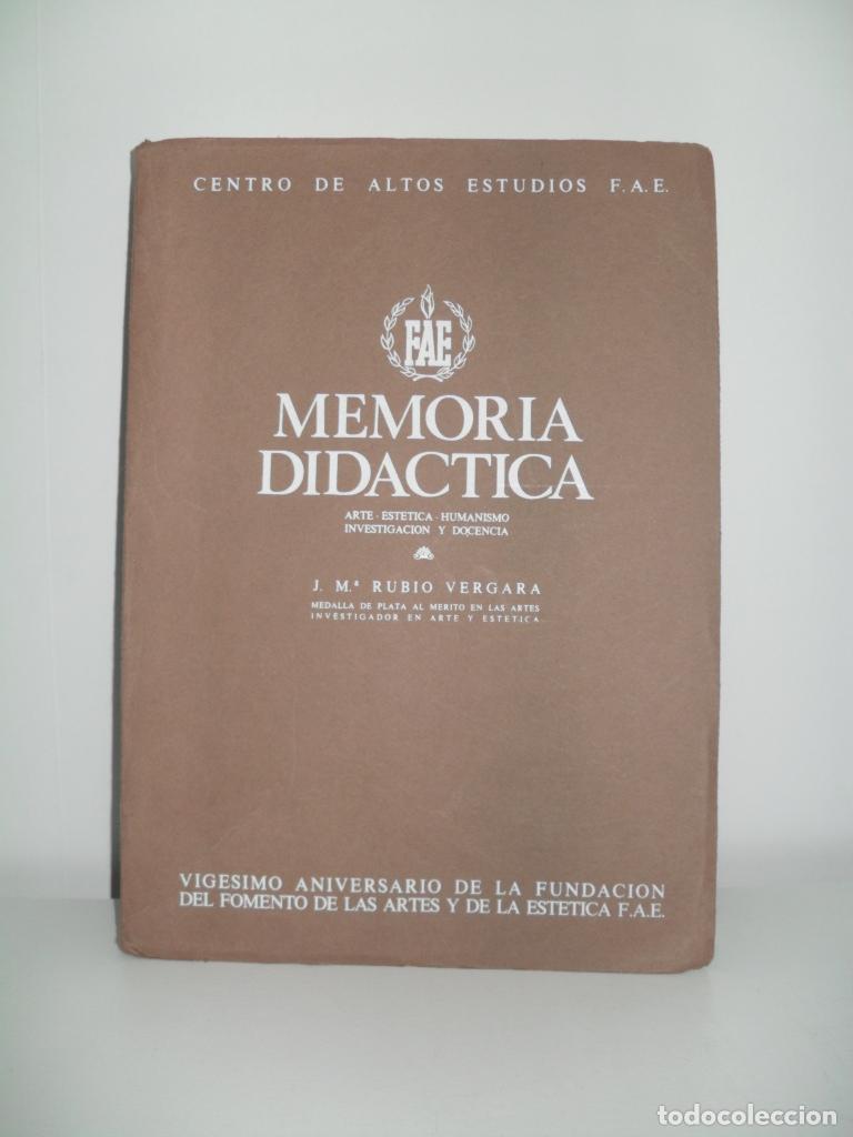 Libros: MEMORIA DIDACTICA - J M RUBIO VERGARA - Foto 1