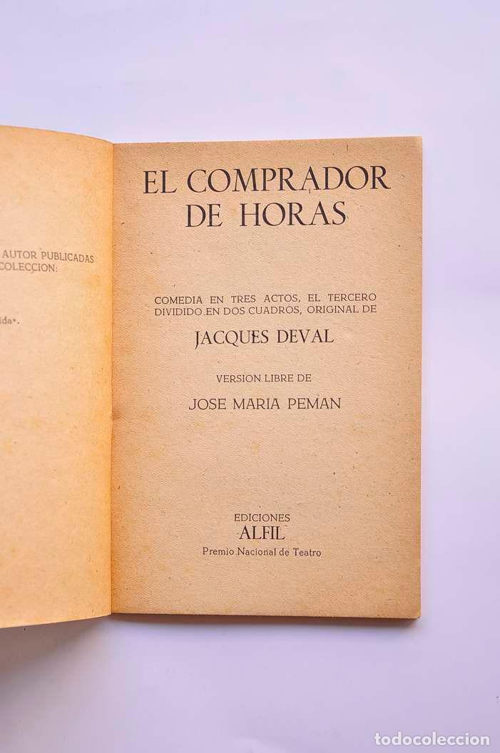 Libros: El comprador de horas - DEVAL, Jacques - Foto 2