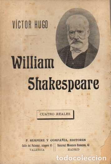 Libros: WILLIAM SHAKESPEARE. - HUGO, V&iacute;ctor. - Foto 1