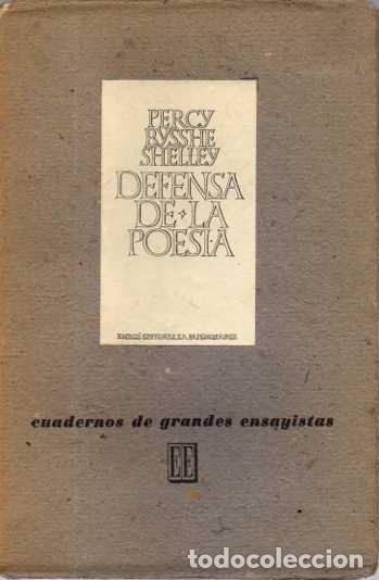 Libros: DEFENSA DE LA POES&Iacute;A. - SHELLEY, Percy Bysshe. - Foto 1