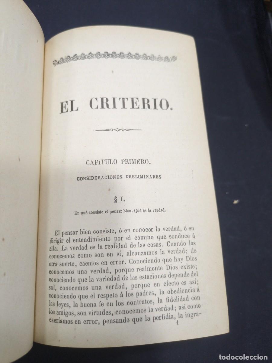 Libros: Jaime Balmes. El Criterio. 5&ordf; Edici&oacute;n, Par&iacute;s 1893. - Foto 4