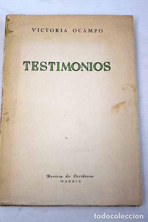 Libros: Testimonios: Ocampo, Victoria.- Ocampo, Victoria - Foto 1