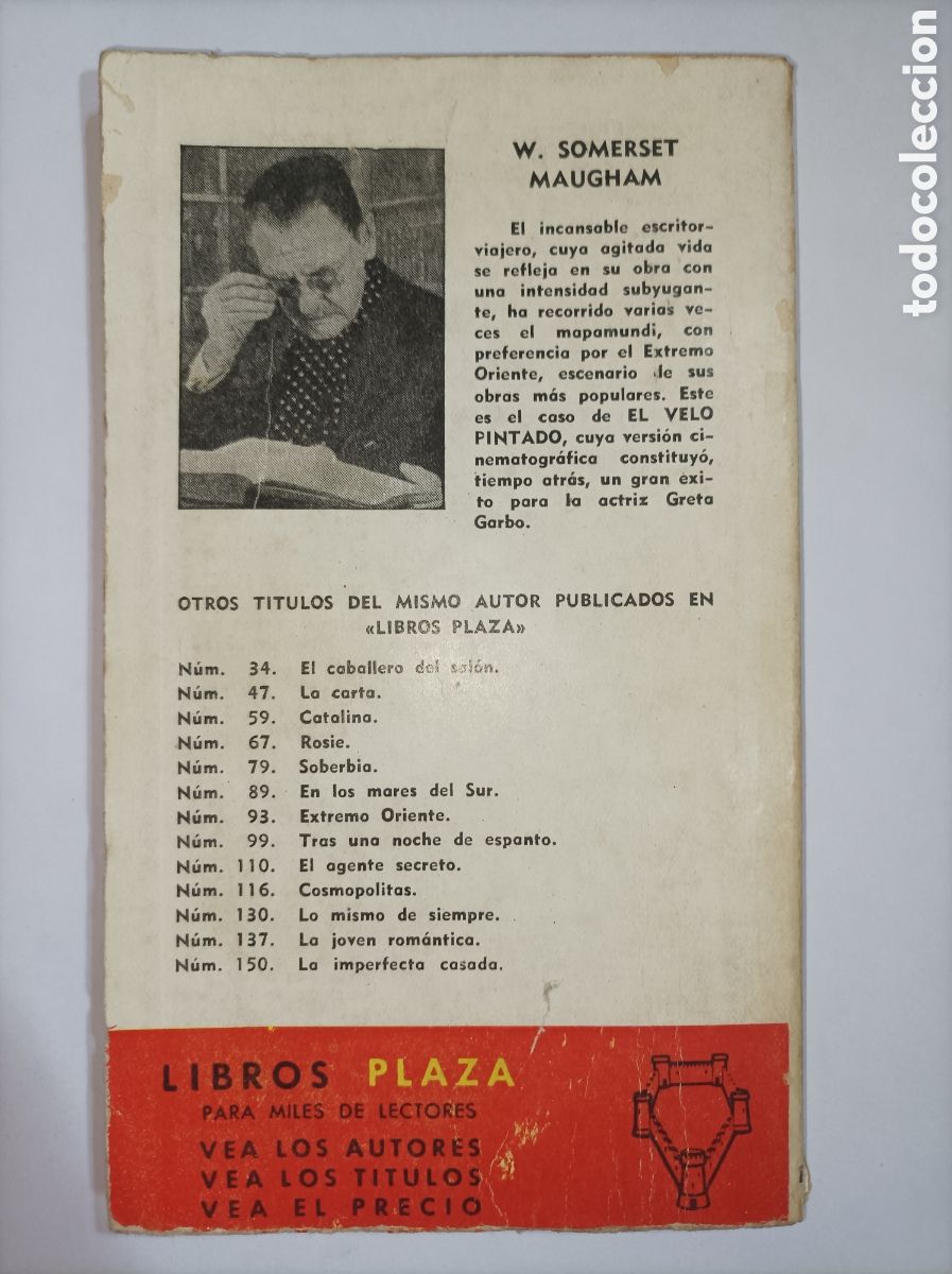 Libros: EL VELO PINTADO. MAUGHAM. EDICIONES G P. 1959. - Foto 3