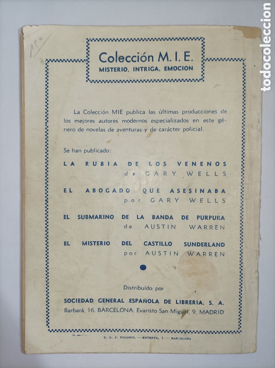 Libros: EL ABOGADO QUE ASESINABA. GARY WELLS. COLECCI&Oacute;N M.I.E. - Foto 3
