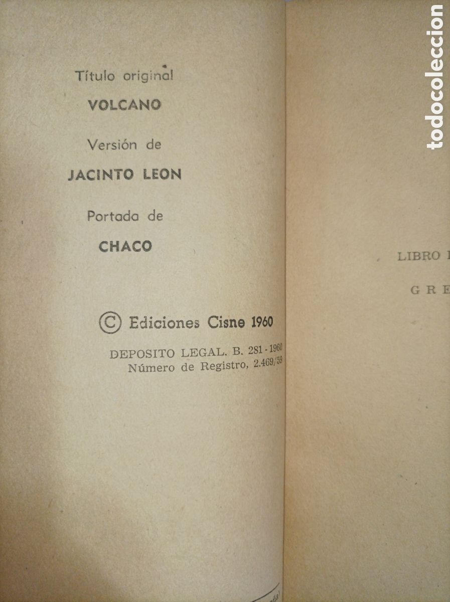 Libros: VOLC&Aacute;N. CECIL ROBERTS. CISNE. 1960. - Foto 3