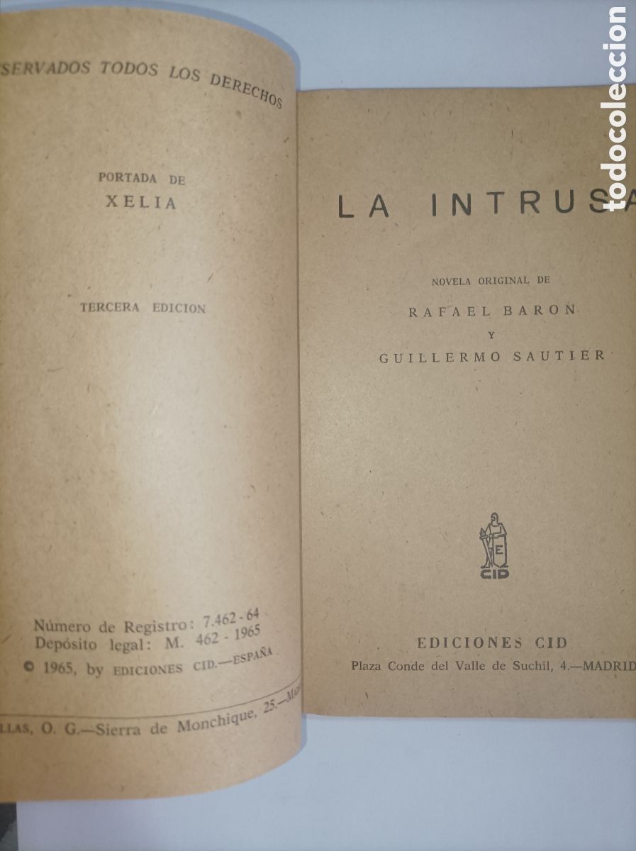 Libros: LA INTRUSA. BARON, SAUTIER. CID. 1965. - Foto 2