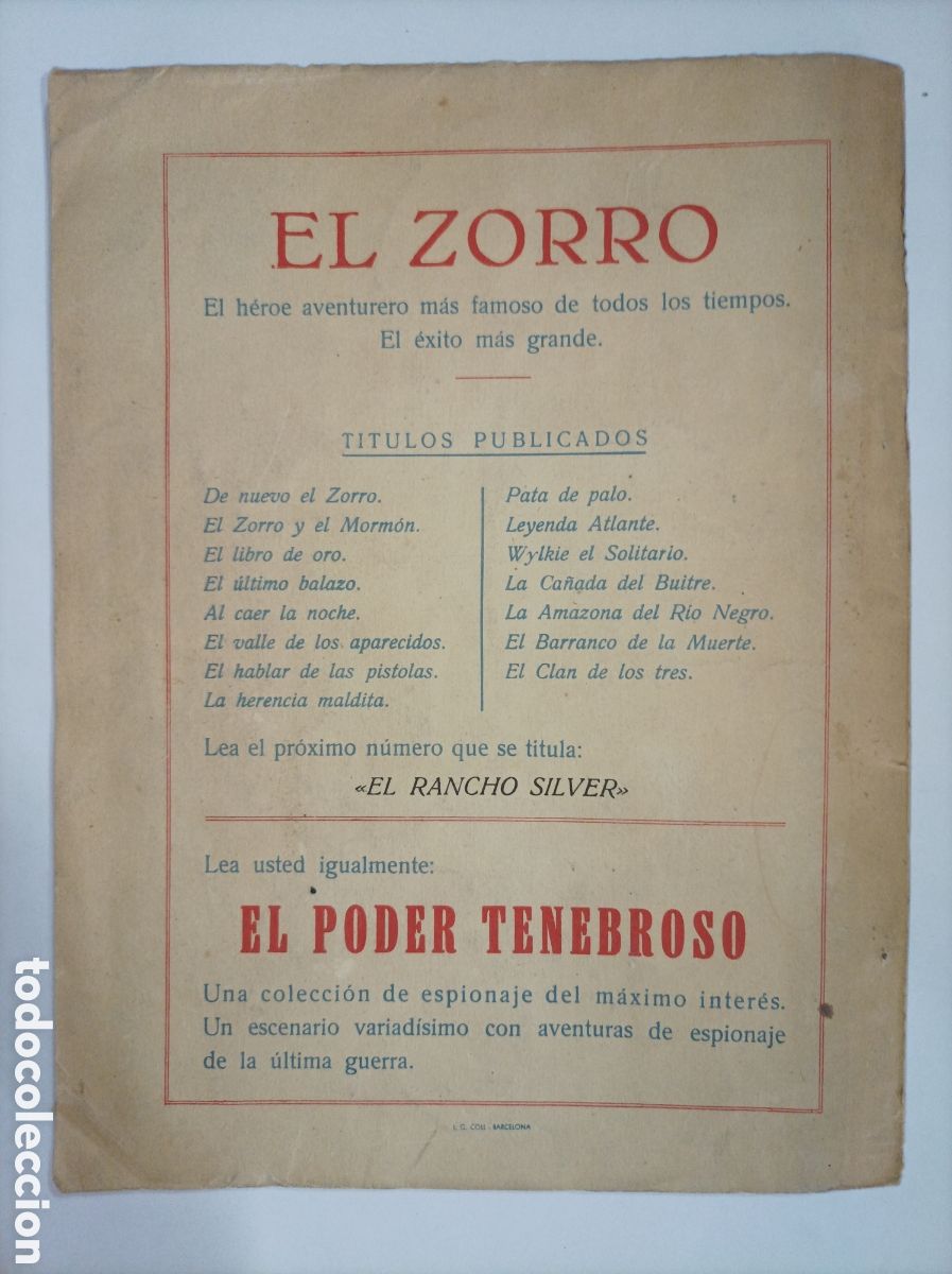 Libros: EL ZORRO. SALGADO RUIZ. MATEU. - Foto 3