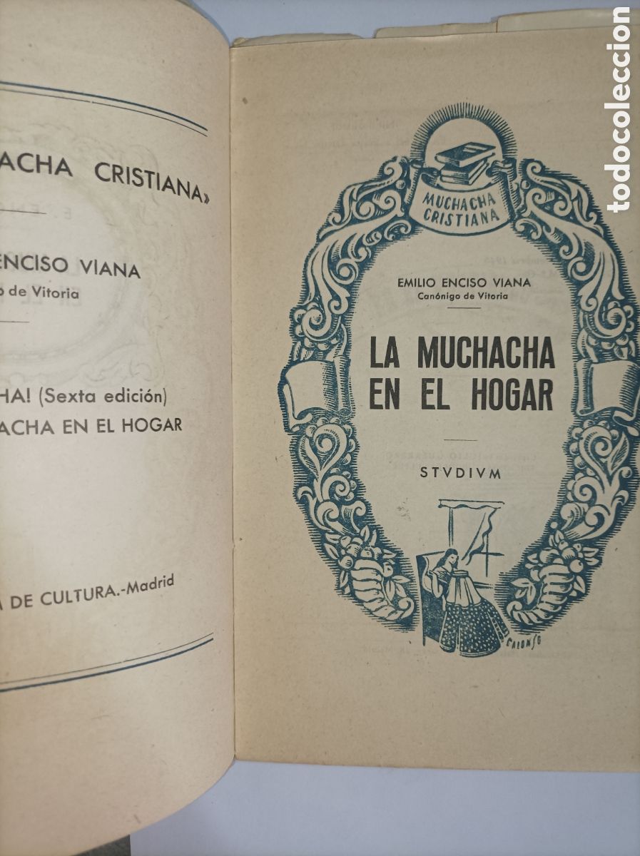 Libros: LA MUCHACHA EN EL HOGAR. EMILIO ENCISO VIANA. STVDIVM. - Foto 2