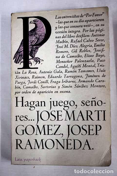 Libros: Hagan juego, se&ntilde;ores.- Mart&iacute; G&oacute;mez, Jos&eacute; - Foto 1
