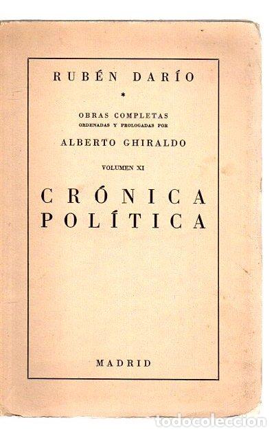 Libros: Cr&oacute;nica pol&iacute;tica - Dar&iacute;o, Rub&eacute;n - Foto 1