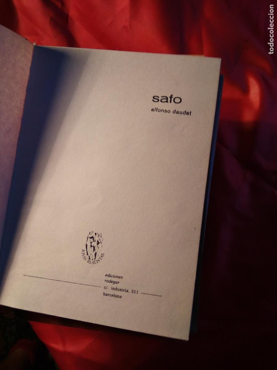 Libros: Safo. Alfonso Daudet L.12820-1333 - Foto 2
