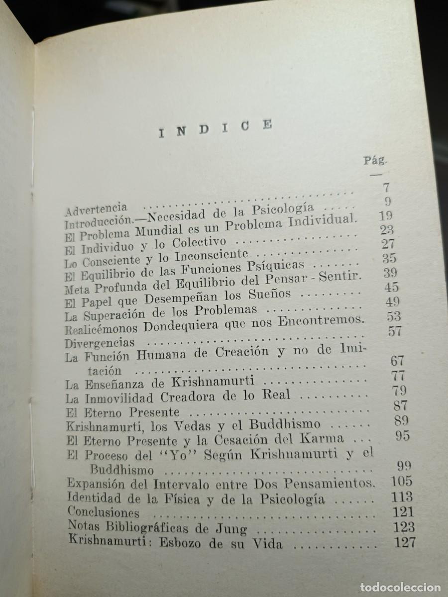 Libros: ESTUDIOS PSICOLOGICOS DE JUNG A KRISHNAMURTI. ROBERT LINSSEN. - Foto 5