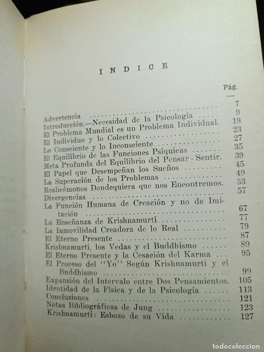 Libros: ESTUDIOS PSICOLOGICOS DE JUNG A KRISHNAMURTI. ROBERT LINSSEN. - Foto 7