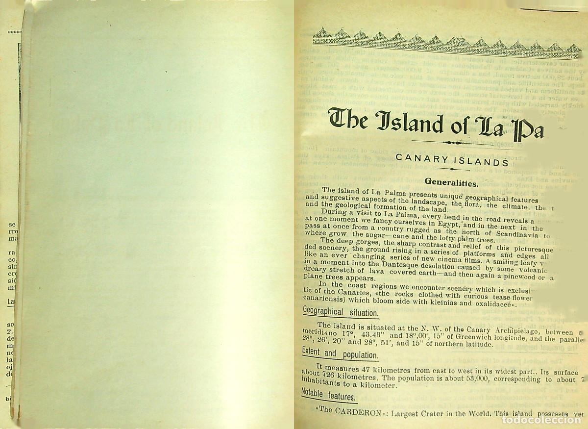 Libros: GU&Iacute;A DE LA ISLA DE LA PALMA - 1930 - CANARIAS - Foto 4