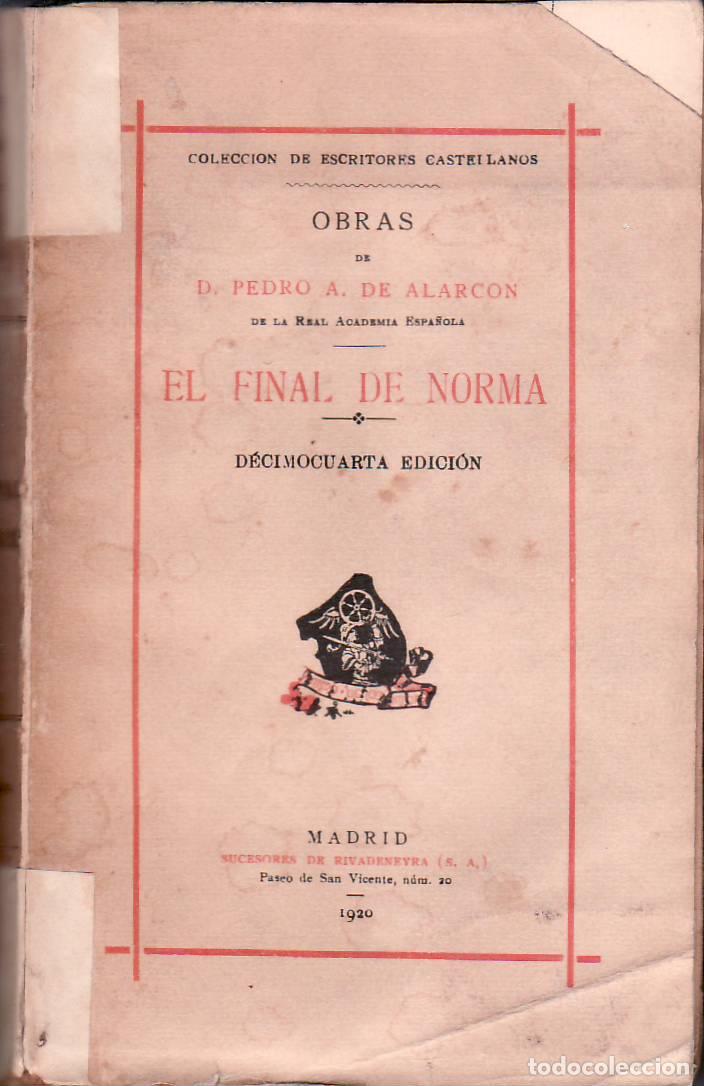 Libros: ALARCON, Pedro Antonio de.- - El final de Norma. - Foto 1